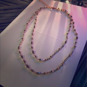 Gold double layer choker